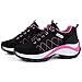 JINGJING Women's Lightweight Athletic Running Shoes Black Mesh Breathable Sports Fitness Jogging Sneakers