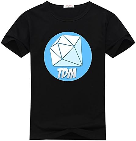 TheDiamondMinecart DanTDM For Men Printed Short Sleeve T-Shirt Tee Medium Black