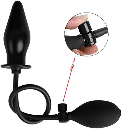 Inflatable Silicone Ànâles Trainer Kits- Backyard Pulled Beads Inflating Plug for Beginners and Advanced Users (Black)