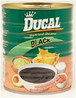 Ducal Bean Refried Black 29 OZ (Pack of 12)