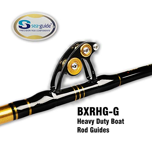 Fiblink Gebogene Butt Angelrute 2-teilig Salzwasser Offshore Schlepprute Big Game Roller Angelrute Konventionelle… – Bild 3