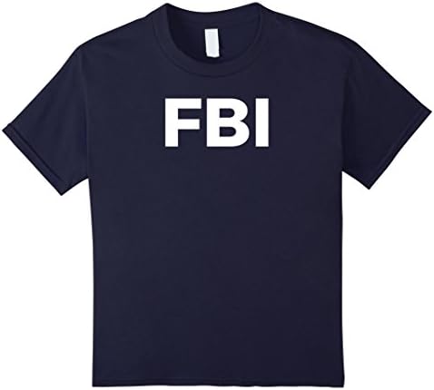 Kids FBI Halloween Costume T-Shirt 8 Navy