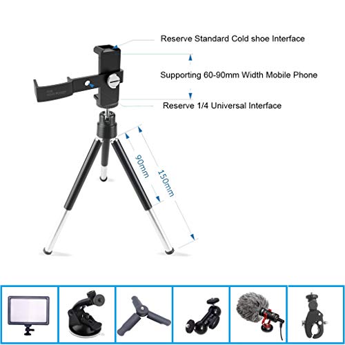 for DJI Osmo Pocket Handheld Cam Accessories Multifunction Tripod Mount Stand Phone Holder (Black)
