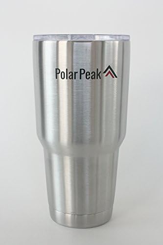 Polar Peak Tumbler Stainless Steel Vacuum-Insulated 30oz w/ Sliding Non-Spill Lid (Sweat-Free)