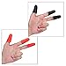 Silicone Finger Protectors Covers Caps for Hot Glue Gun Wax Rosin Resin Honey Adhesives Scrapbooking Sewing Crafts Ironing Embroidery Needlework Accessories (Black&Red)