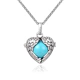 Wing Heart Mexican Bola Harmony Chime Ball Angel Caller Pregnancy Locket Pendant Necklace Women Presents 30