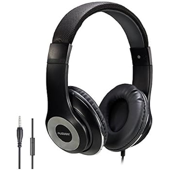 headphones bass deep sentry stereo mic industries isolating earphones ausdom wired noise headset lightweight comfortable ear adjustable fi hi leather