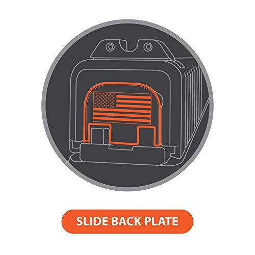 BASTION Aluminum Back Plate For Glock Pistols - Engraved Replacement Cover For Gen 1-5 Models