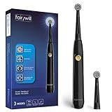 Power Electric Toothbrush Rechargeable for Adults with Timer Care Your Teeth Like Dentist Usb Charging Teeth Whitening Spinning Toothbrushes with 2 Round Heads FW2209 Black by Fairywill