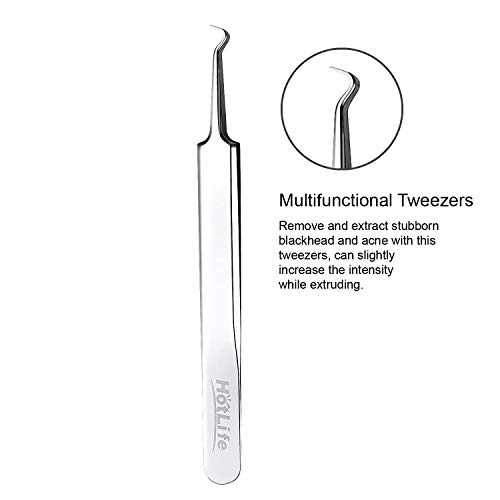 HotLife Professional Blackhead Remover Pimple Comedone Extractor Tools Set of 5, Best Splinter Acne Removal Kit and Skin Tools for Skin Blemishes, Whitehead, Pimples, Cysts and Zit Popper - Thumbnail 3