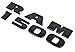 Aimoll 2pcs Dodge Ram 1500 emblems Nameplate,3D ABS Stickers Decals Nameplates Auto Emblem Badge Decal For Dodge (Glossy Black)