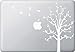 Apple Tree with Birds - WHITE - Macbook or Laptop Decal