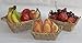 WB230022-3: RECTANGULAR SEAGRASS BREAD OR STORAGE BASKETS WITH HANDLES IN SAND
