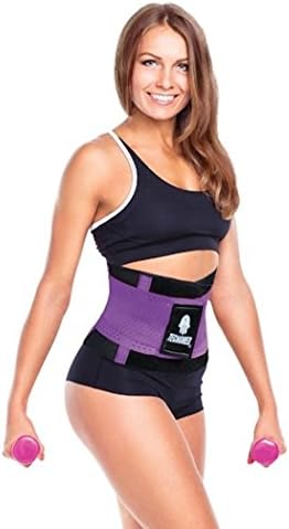 Tecnomed Best Adjustable Waist Cincher Workout Belt Burns Fat Faster S-Purple