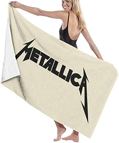 FSTGFFST Metallica Logo Beach Towels Ultra Absorbent Microfiber Bath Towel Picnic Mat for Men Women Kids