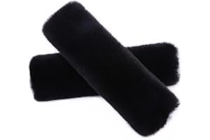 Hpfulseazn 2Pcs Soft Plush Rabbit Fur Car Seat Belt Pads Fluffy Shoulder Strap Cover Seatbelt Protector Neck Cushion Protecto