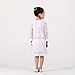 Funtrees Little Miss Lace Overlay A-Line Long Sleeve Dress Size 6-7T White