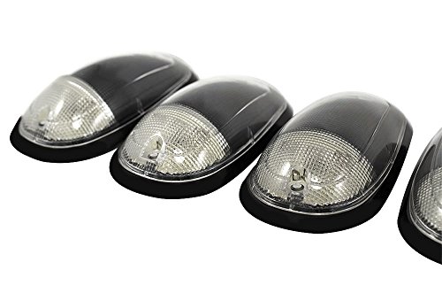 03-16 Dodge Ram 2500 3500 Dually Cab Roof Lights Markers 5 Piece pc COVERS with BASE Kit in CLEAR CRL 264146CL (with Built-in LED Amber Bulbs) 03 04 05 06 07 08 09 2003 2004 2005 2006 2007 2008 2009 2010 2011 2012 2013 2014