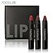 XILALU Long-lasting Red Velvet Matte Color Pencil Lipstick Crayon Makeup Set (A)