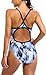 ALove Women's Printed Athletic One Piece Swimsuit Sports Swimwear Training Suit
