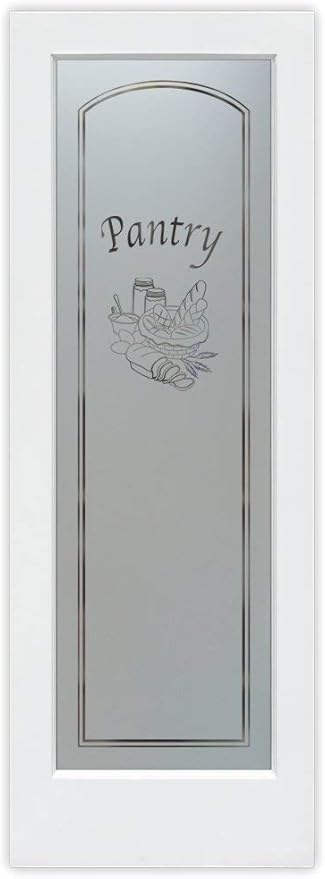 Amazon Com Pantry Door Bread Basket Etched Glass Pantry Door