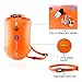 20L Waterproof Dry Bag, Ultralight Swim Buoy and Safety Float for Open Water Triathletes, Kayak, Snorkeling,Surfers, Beach, Swimming, Boating with Adjustable Waist Belt (Orange)
