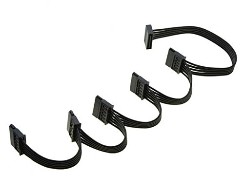 SATA 15-Pin 15Pin male to 5xSATA 15Pin 15-Pin Female Power Connector SATA Splitter Cable UL1007-18AWG