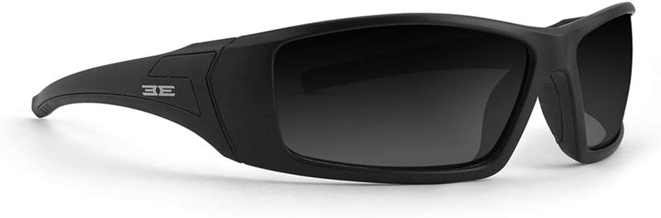 EPOCH 3 Black Photochromic Sport Sunglasses Clear to Super Dark Smoke lens & case
