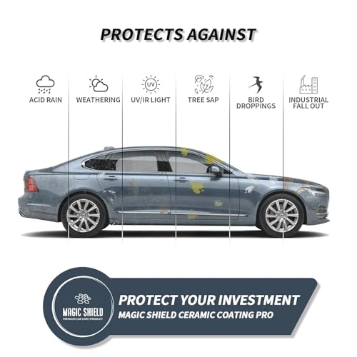 Magic Shield Recubrimiento Cerámico PRO 10H - Auto Reparador | Protección Avanzada SiO2 Duradera | Aplicación Fácil | Brillo Intenso | Ideal para Autos, Motos, RVs y Barcos