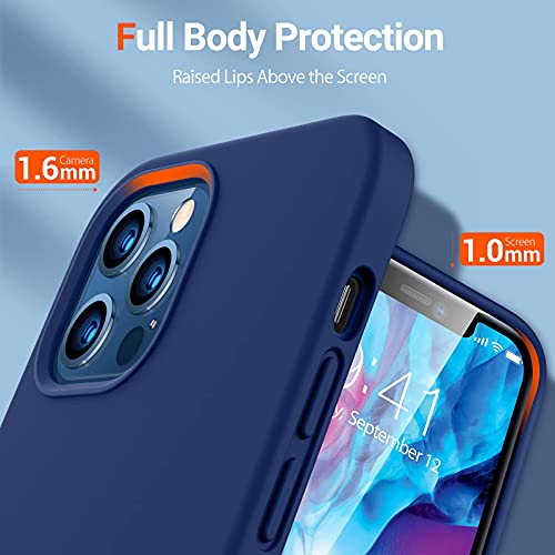 TORRAS iPhone 12 Pro Max Case, NonSlippery Liquid Silicone Rubber, 8FT