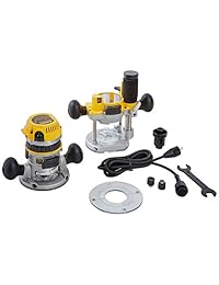 DEWALT DW618PK 12-AMP 2-1 4 HP y Juego de ranura de velocidad variable y de inmersión fija