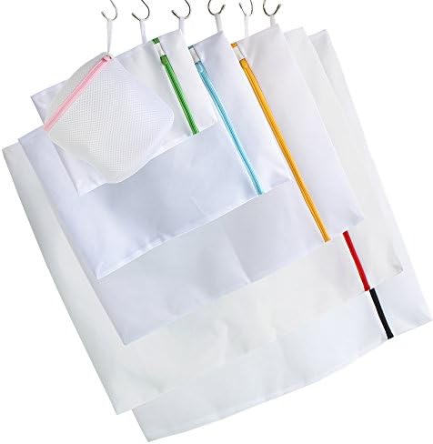 Walking Ants 6Pcs Mesh Laundry Bags for Delicates with Premium Zipper and Hanger Loops Travel Storage Organize Bag Clothes Wash Bags for Blouse Bra Hosiery Underwear Sock