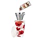 Tea Forte Kati Cup Ceramic Tea Infuser Cup with Infuser Basket and Lid for Steeping, Petal Drops