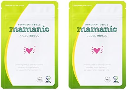 Amazon 葉酸 サプリ ママニック 妊活 妊娠 管理栄養士監修 無添加 鉄 カルシウム 乳酸菌 2袋セット ママニック 葉酸