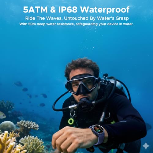 Anywise W1 Pro Smart Watch Women Man,Dual Frequency GPS With Offline Maps Smartwatch For Android and iOS,5ATM Waterproof 1.43'' AMOLED,170+ Sports Modes/12 Days Battery/3 Strap