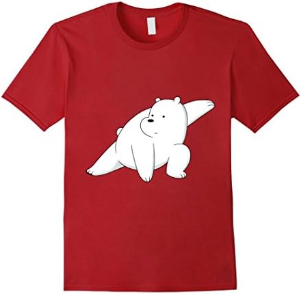 Men's Ice Bear Believes In You Tee - We Bare Bears T- Shirts Medium Cranberry