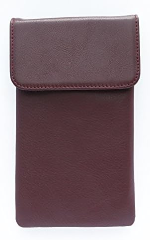 Super soft Anti-Radiation Phone Pouches RFID Blocking Mobile Phone Bag Credit Card Holder (Jujube Red)
