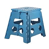 Home-it Folding Step Stool 13 In. (Blue) Holds up to 300 LBS