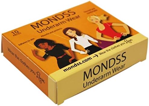 Mondss Underarm Wear Sweat Pads/Shields (Adhere/Stick to Underarm Skin) – for Men/Women.