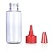 Bememo 12 Pack Tip Applicator Bottle Plastic Squeeze Bottle with Red Tip Caps, 1.35 Ounce
