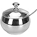 HardNok Stainless Steel Sugar Bowl with Lid and Spoon,9.8 OZ (290 ML)