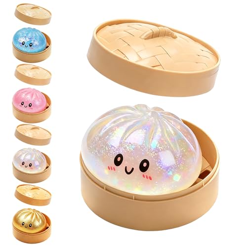Giant Dumpling Squishies, Glitter Giant Squishies Dumpling Mystery, Anti-Stress Toy, Slow Rising Bao Bun Ball Anti Stress for Children and Adults