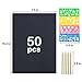 YUKKLY 50 Sheets Rainbow Scratch Paper; Scratch Art Paper; Black Doodle Pad with Rainbow Background, 5 Wooden Styluses and 4 Drawing Stencils…