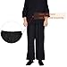 Chinese Traditional Style COTTON & LINEN Breathable Soft Tai Chi Martial Arts Yoga Running Pants, Elastic Waist, Black