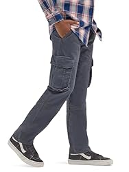 Wrangler Authentics Boys' Cargo Pant, Pewter, 6 Slim
