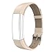 SWEES Genuine Leather Bands Compatible with Alta & Alta HR, Genuine Leather Band with Buckle Replacement Wristband Small & Large Women Men, Silver, Gold, Black, Brown, Pink, Grey