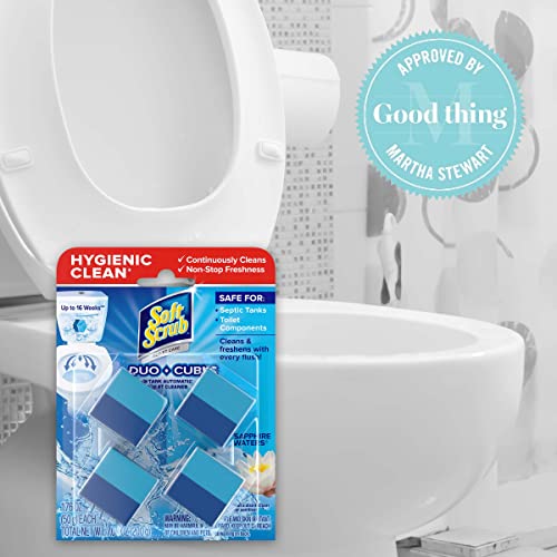 Soft Scrub In-Tank Toilet Cleaner Duo-Cubes, Sapphire Waters, 4 Count