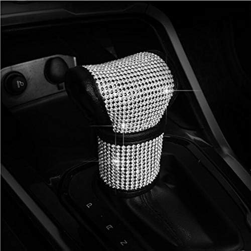 HWYYH Crystal Rhinestones Gear Shift Knob Cover Bling Rhinestones Car Decor Accessories for Women Girls,Universal Fit: Home Improvement