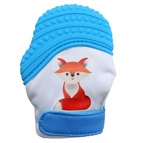 Willsa New Design Baby Silicone Fox Mitts Teeth Mitten Molars Glove Wrapper
