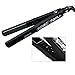 Professional Hair Flat Iron Titanium Straightener 1 Inch Floating Tourmaline Ceramic Heats Up Fast Plate Temperature Control 450℉Auto Shut Off, Matte Black, JINRI